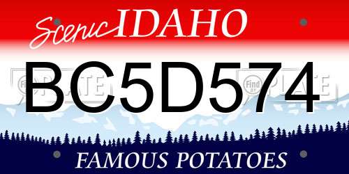 BC5D574 Idaho License Plate