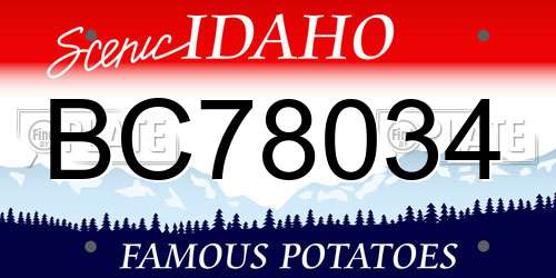 BC78034 Idaho License Plate