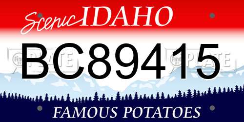 BC89415 Idaho License Plate