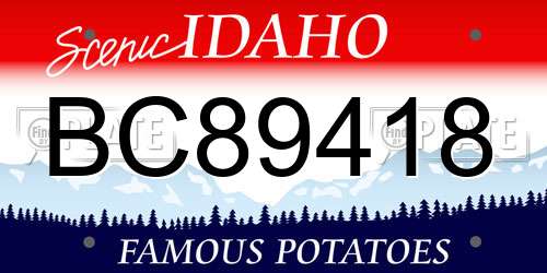 BC89418 Idaho License Plate