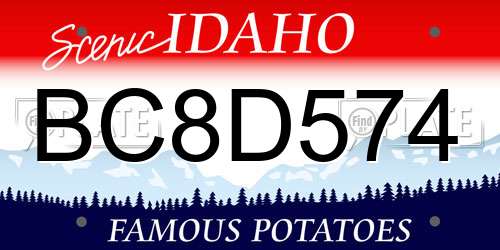 BC8D574 Idaho License Plate