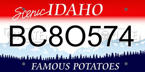 BC8O574 Idaho License Plate