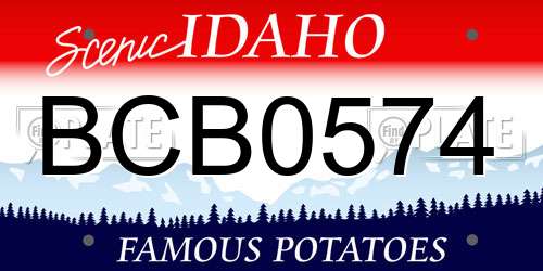 BCB0574 Idaho License Plate
