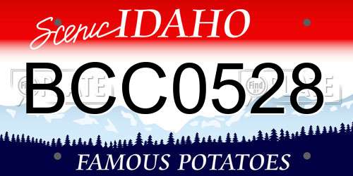 BCC0528 Idaho License Plate