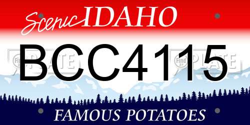 BCC4115 Idaho License Plate