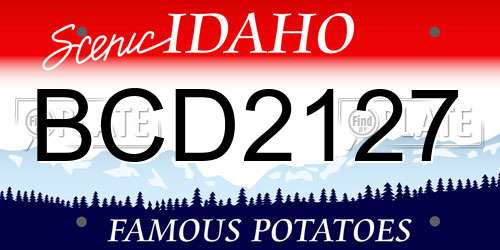 BCD2127 Idaho License Plate