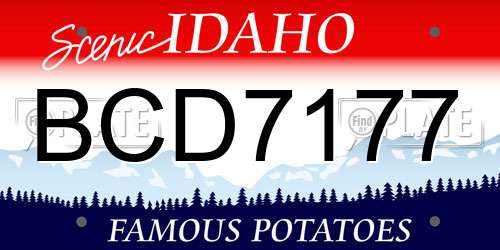 BCD7177 Idaho License Plate