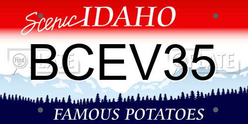 BCEV35 Idaho License Plate