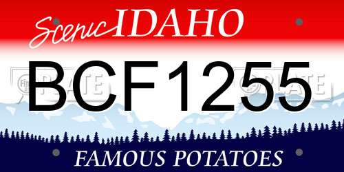 BCF1255 Idaho License Plate
