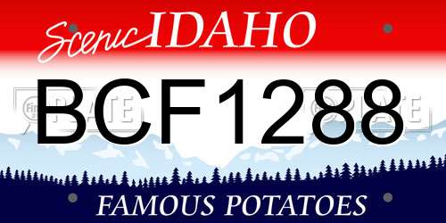 BCF1288 Idaho License Plate