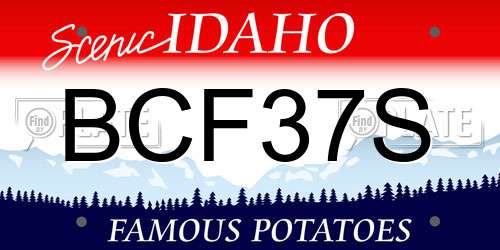 BCF37S Idaho License Plate
