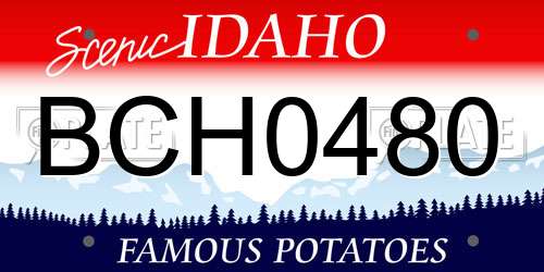 BCH0480 Idaho License Plate