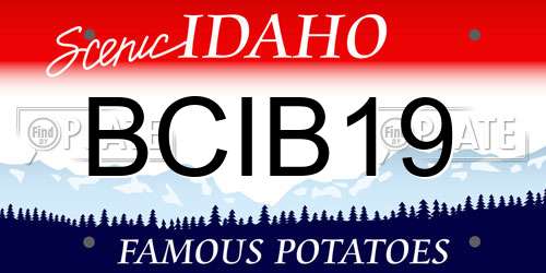 BCIB19 Idaho License Plate