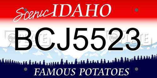 BCJ5523 Idaho License Plate