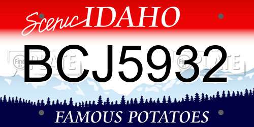 BCJ5932 Idaho License Plate