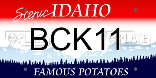 BCK11 Idaho License Plate