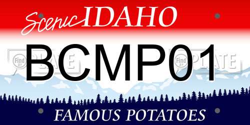 BCMP01 Idaho License Plate