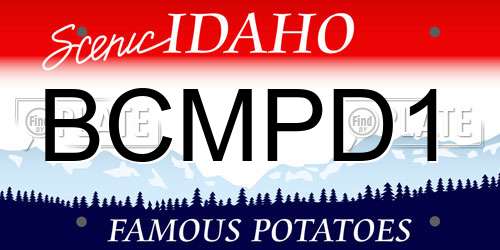 BCMPD1 Idaho License Plate