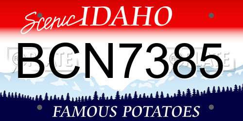BCN7385 Idaho License Plate