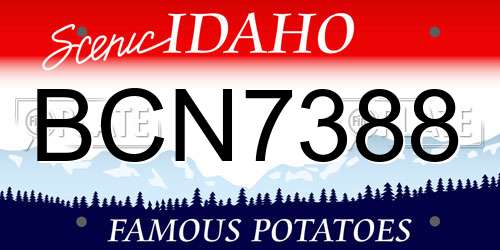 BCN7388 Idaho License Plate