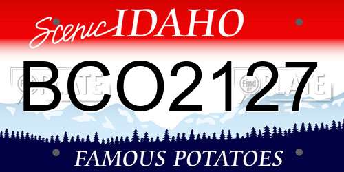 BCO2127 Idaho License Plate
