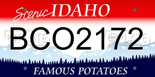 BCO2172 Idaho License Plate