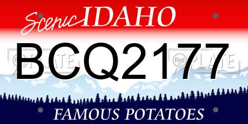 BCQ2177 Idaho License Plate