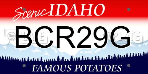 BCR29G Idaho License Plate