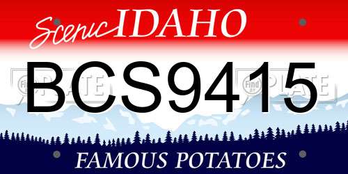 BCS9415 Idaho License Plate