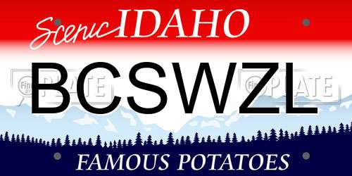 BCSWZL Idaho License Plate