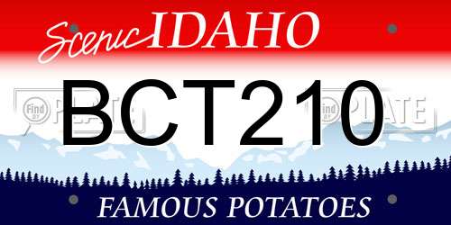 BCT210 Idaho License Plate