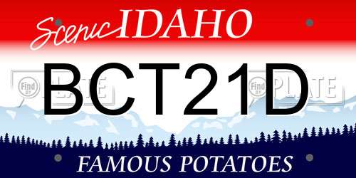 BCT21D Idaho License Plate