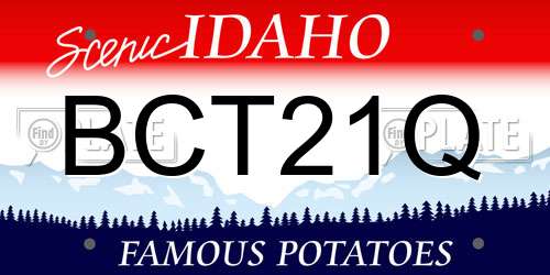 BCT21Q Idaho License Plate