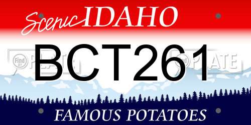 BCT261 Idaho License Plate