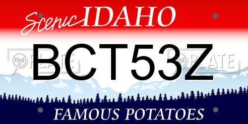 BCT53Z Idaho License Plate