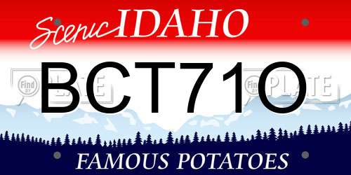 BCT71O Idaho License Plate