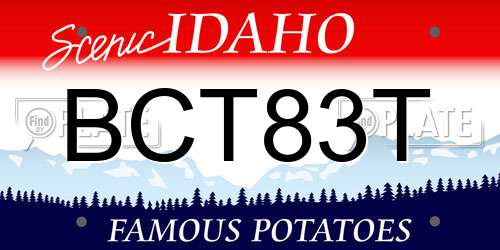 BCT83T Idaho License Plate
