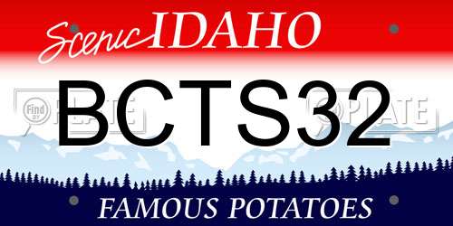 BCTS32 Idaho License Plate