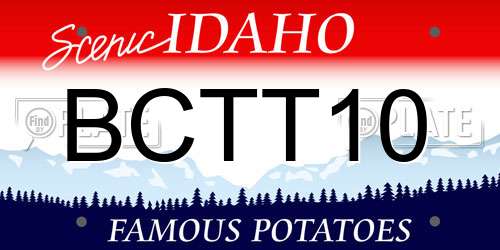 BCTT10 Idaho License Plate