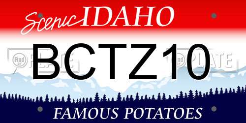 BCTZ10 Idaho License Plate