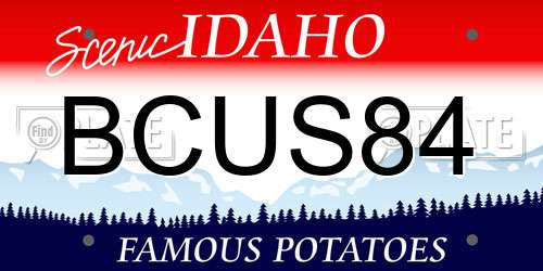 BCUS84 Idaho License Plate