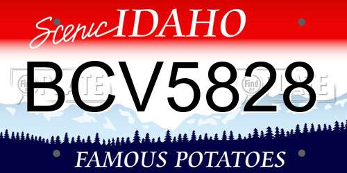 BCV5828 Idaho License Plate