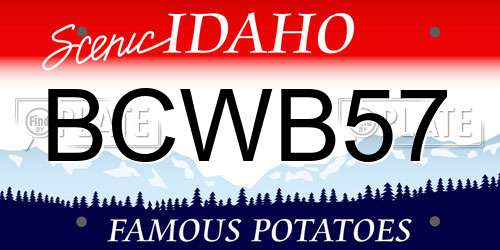 BCWB57 Idaho License Plate