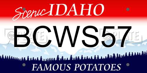 BCWS57 Idaho License Plate