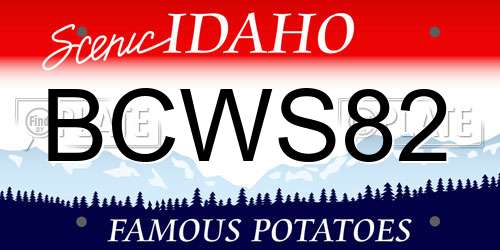 BCWS82 Idaho License Plate