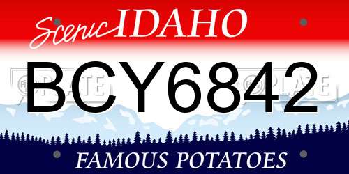 BCY6842 Idaho License Plate