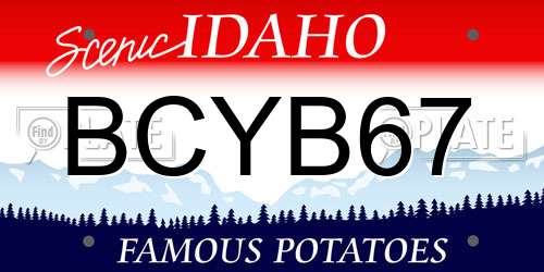 BCYB67 Idaho License Plate