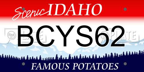 BCYS62 Idaho License Plate