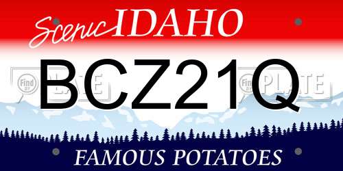 BCZ21Q Idaho License Plate