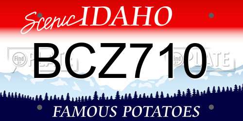 BCZ710 Idaho License Plate